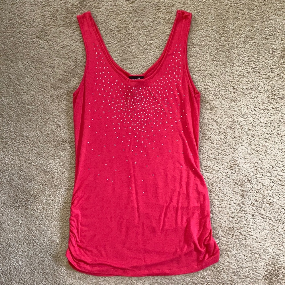 Rue 21 tank top with rhinestones, size medium